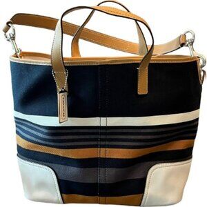 Coach Hadley Multi-Stripe Field Tote (F30302) - NWOT